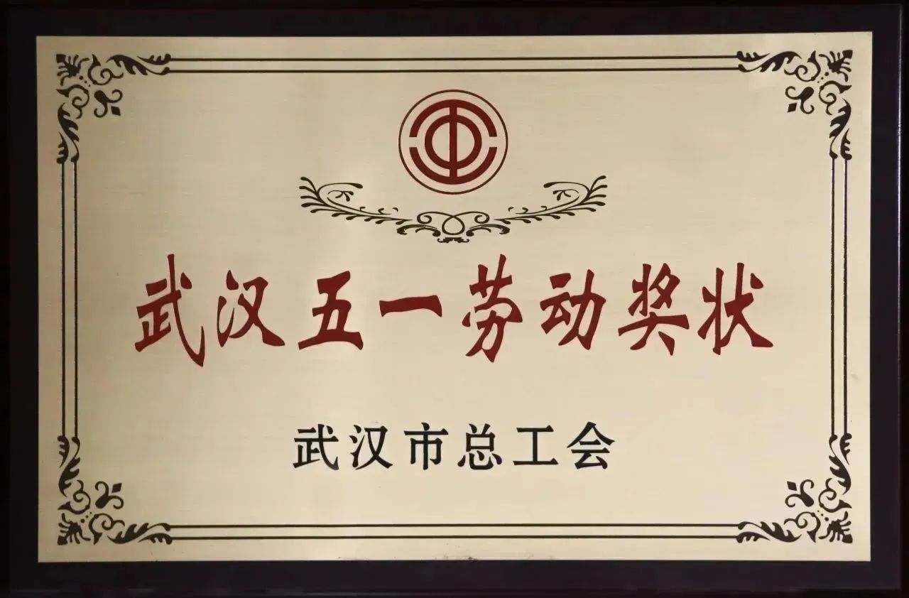 喜报丨热烈祝贺HY豪运国际(中国区)官方网站荣获“武汉五一劳动奖状”